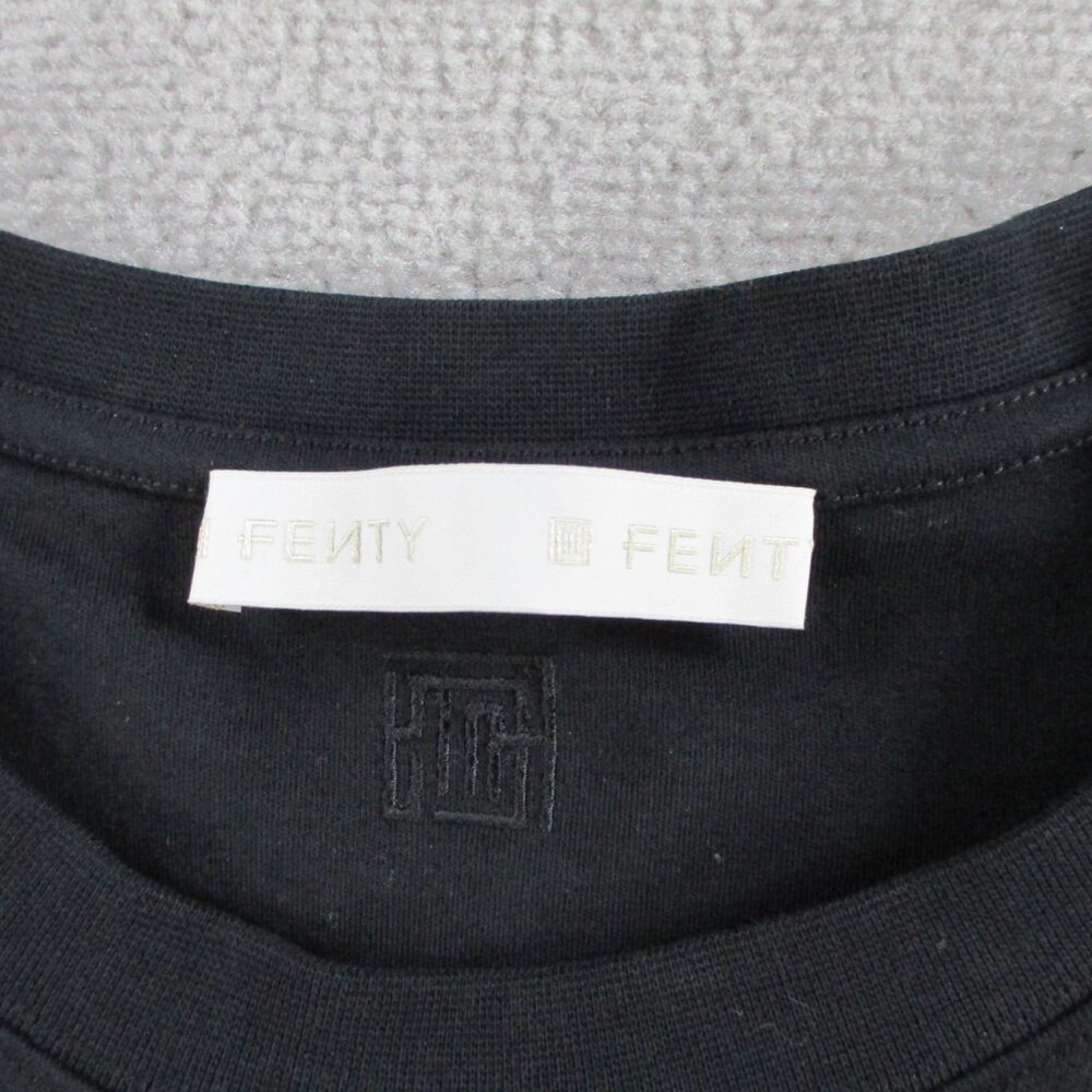 Fenty Oversized T Shirt Mens 2XL XXL Black Barbados Immigrant Double Sided Print - Picture 3 of 8